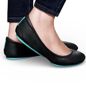 TIEKS Black Ballet LEATHER Ballet Flats